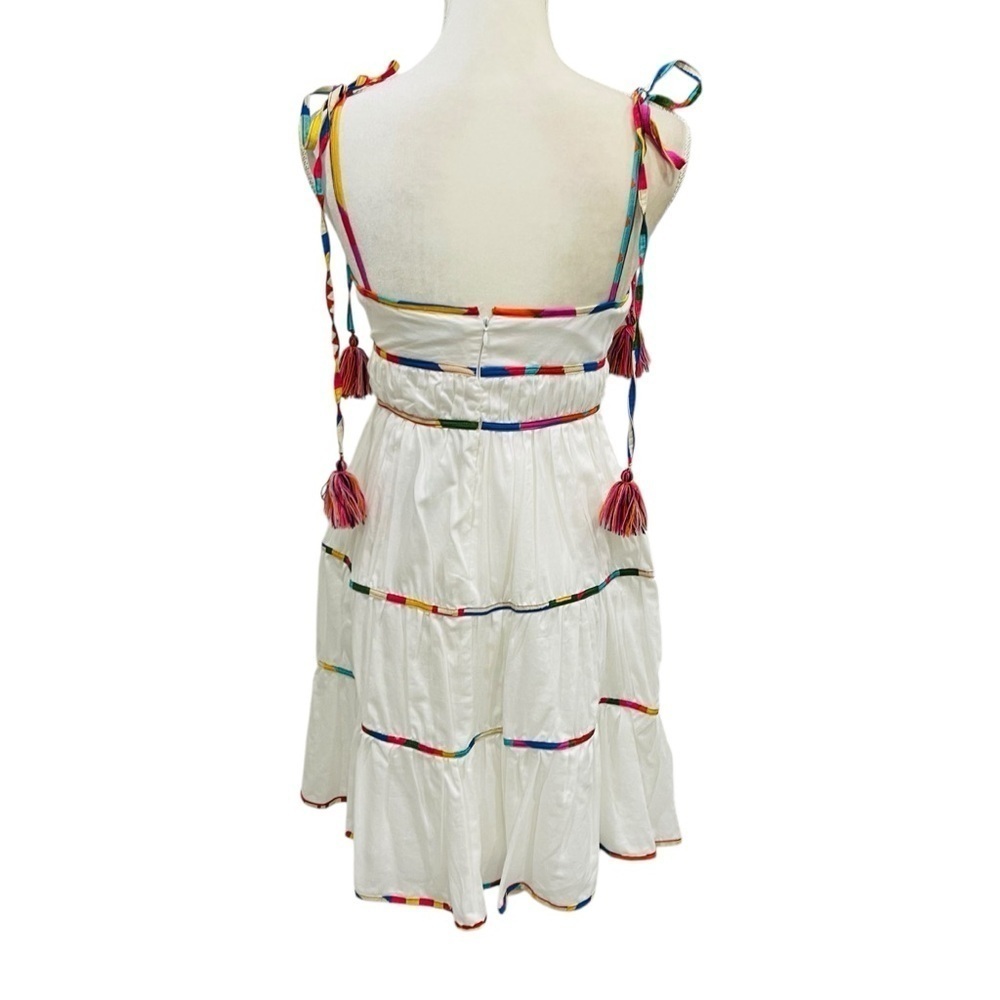 Antonio Melani Keri Cotton Voile V-Neck Sleeveless A-Line Dress NWT White - Picture 7 of 15